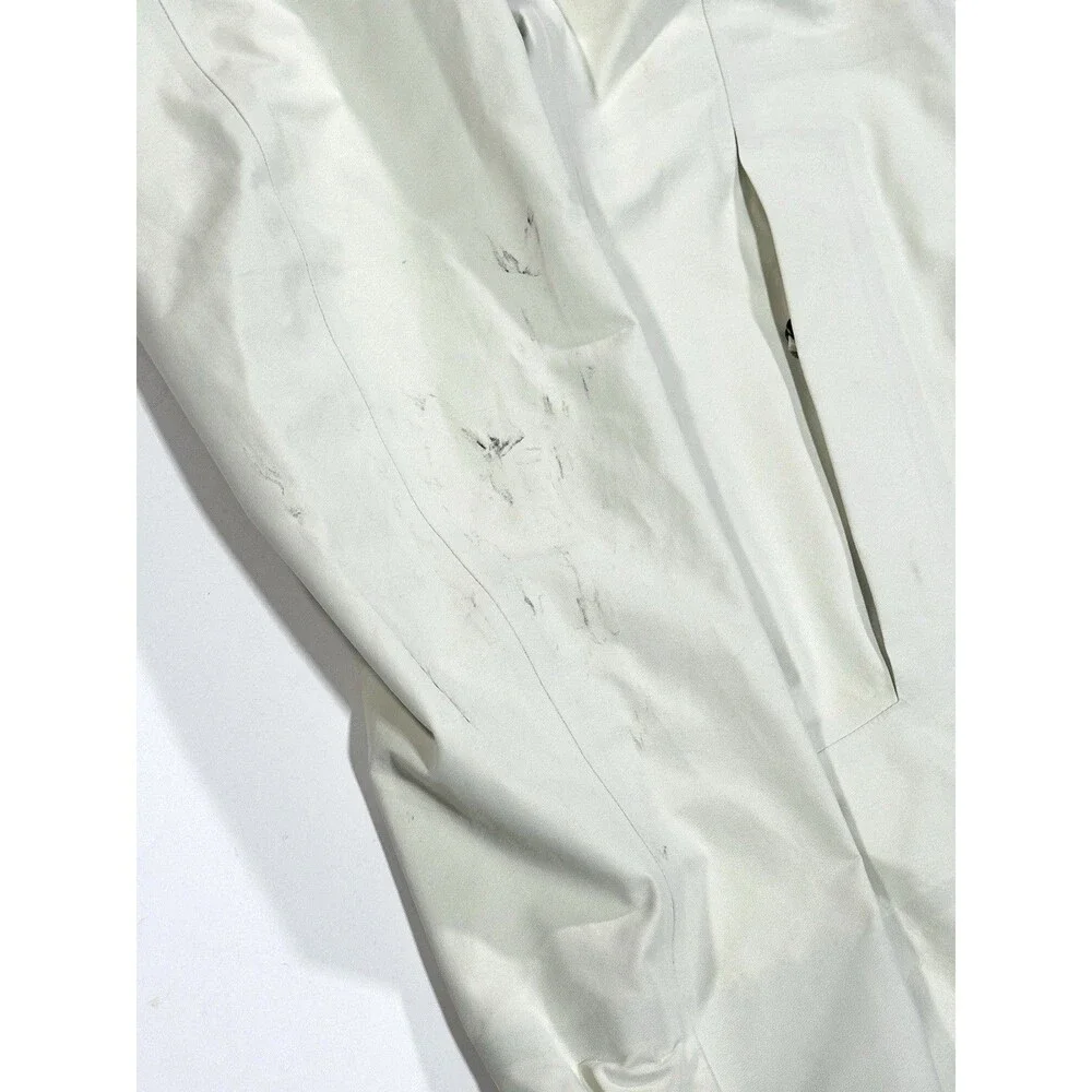 Arc’teryx Goretex Women Rain Jacket White Long Parka Size S Cream Gray Hooded - Picture 3 of 16